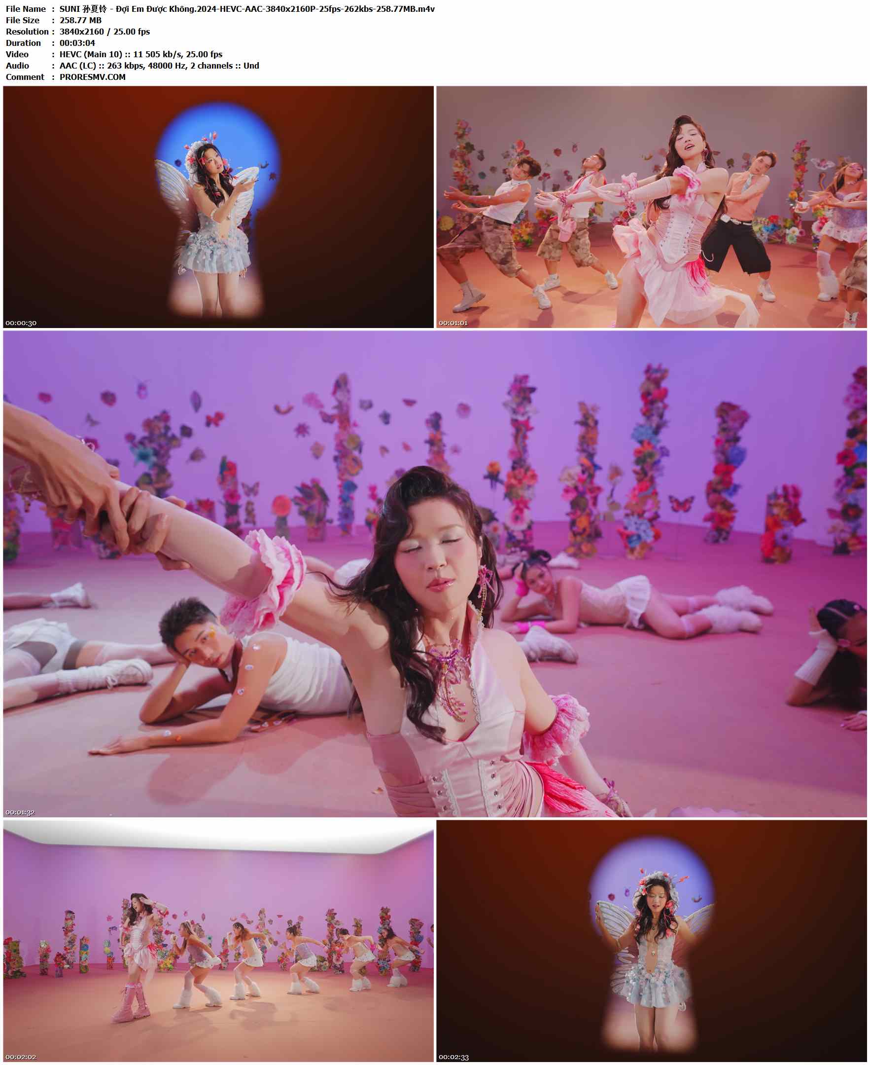 SUNI 孙夏铃 - 能否等我 Đợi Em Được Không.2024-HEVC-AAC-3840x2160P-25fps-262kbs-258.77MB官方MV_高清MV